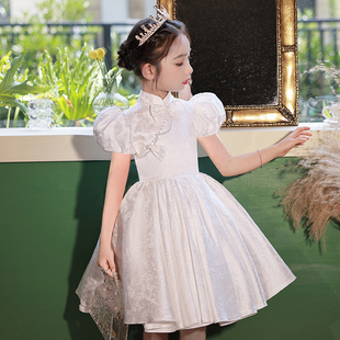 女童旗袍中国风儿童，国潮新中式礼服公主，裙高端唐装2024夏季女