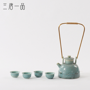 新中式样板间客厅禅意茶具茶室茶壶茶杯陶瓷套装茶几家具店装饰品