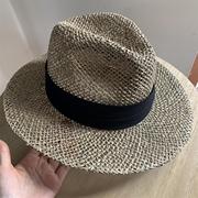 AMI 法式复古遮阳咸草镂空帽女款度假旅行沙滩礼帽子手工沙滩草帽