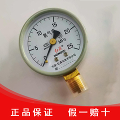 红旗仪表YN2-60氮气压力表减压器气体管道专用螺纹14x1.5