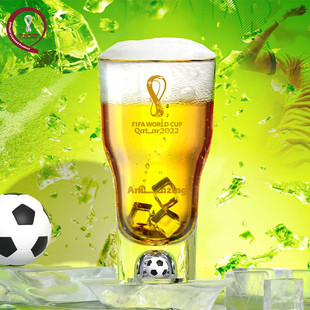FIFA 2022年卡塔尔趣玩足球啤酒杯水晶陶瓷北欧风格酒杯