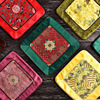 中式复古正方形餐垫中国风家用布艺餐桌垫隔热垫功夫茶杯垫茶壶垫