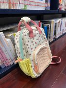 帆布草莓印花女生书包，多巴胺双肩包幼儿园，儿童背包休闲出游包