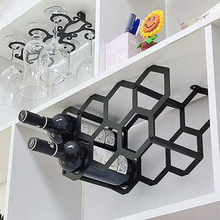 红酒架子葡萄酒格子展示托架菱形酒柜酒瓶摆件创意现代家用置物架