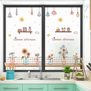 厨房窗户玻璃贴纸防走光磨砂透光不透明防晒遮光保护隐私自粘贴膜