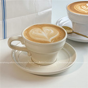 欧式ins中古陶瓷咖啡，杯碟精致下午茶红茶杯高级仪式感简约拿铁杯