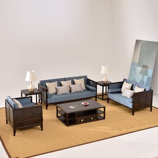 紫翔龙新中式红木沙发高档客厅组合红木家具国标鸡翅木现代中式