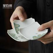 远山粗陶茶杯垫功夫茶具茶托，隔热杯托家用陶瓷创意小杯垫茶道配件