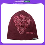 日本直邮Gan Craft帽子酒红色保暖字母印花徽标时尚嘻哈