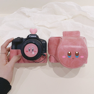粉色g7x相机包适用(包适用)佳能r50富士xa7通用xa3索尼zv1m2卡通表情m100