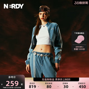 nerdy2024春季女款ny短款牛仔，外套裤子两件套装，宽松休闲潮牌