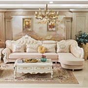 欧式科技布沙发(布沙发)转角组合大小户型客厅整装家具可拆洗简欧布艺沙发