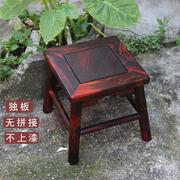 红木小凳子老挝大红酸枝四方凳卯榫结构交趾黄檀矮凳小板凳富贵凳