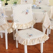 简约现代通用餐椅垫，套装田园餐桌椅子坐垫靠背，套罩长方形桌布布艺