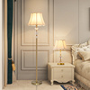 欧式水晶落地灯客厅沙发旁边轻奢复古铜，现代简约美式卧室床头台灯