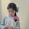 蝴蝶兰花朵女孩发夹公主，侧边马尾头饰韩国儿童发饰，女童高级感发卡