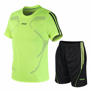 足球服套装团购定制公司男训练女学生比赛运动跑步骑行公司荧光绿