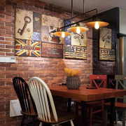 极速复古工业风装饰画木板画酒吧餐厅咖啡厅装饰挂画楼梯间背景墙