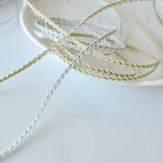 日本龙骨丝线金色银色织带蕾丝，diy娃衣花边，辅料制衣材料宽3mm