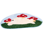 创意风可爱毛绒防滑吸水入户地毯地垫浴室吸水兔年儿童房宠物脚垫