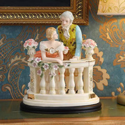 欧式陶瓷摆件精致蕾丝瓷偶人物装饰品手工创意家居客厅工艺品摆设