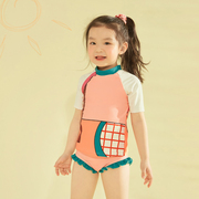 爱多尔女宝分体时尚，中大童泳衣2023夏季可爱粉色游泳衣女孩