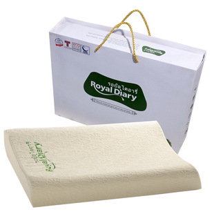 进口泰国皇家日记天然乳胶枕头 成人颈椎枕头乳胶枕低款矮款