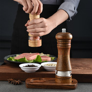 木胡椒磨亚克力透明手动陶瓷芯花椒盐胡椒磨带底座调味瓶厨房工具