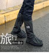 男式PVC防雨鞋套升级款经典户外旅游高筒加厚耐磨底防滑防水鞋套