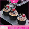 黑色纸杯蛋糕甜甜圈展示支架布丁纸婚礼甜品台装饰插件玫红色插卡