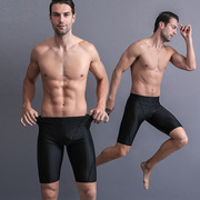 高端男士泳裤平角大码防尴尬五分裤成人专业游泳衣装备套装1201n