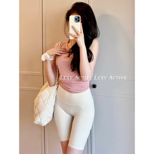 LexyActive23春夏健身跑步时尚绑带速干透气宽松无袖罩衫瑜伽