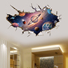星球宇宙太空3d立体墙贴客厅天花板墙，卧室创意房间装饰品墙画背景