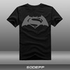 SODEPP蝙蝠侠大战超人BVS蝙超标志A款短袖T恤衫全棉夏装圆领