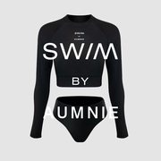 AUMNIE澳弥尼冲浪防晒短款比基尼两件套沙滩潜水浮潜速干泳衣套装