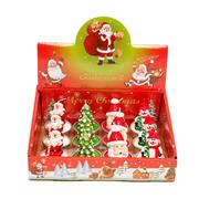 12个礼盒套装圣诞蜡烛 工艺彩绘铝壳雪人老人圣诞树茶蜡 生日蜡烛
