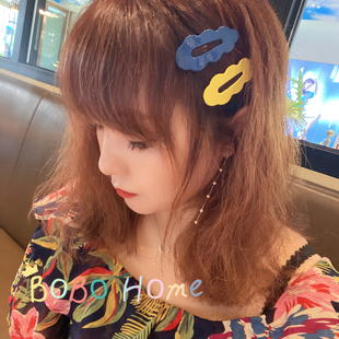 韩国儿童发饰 可爱纯色发夹卡子头饰边夹少女心刘海夹夏季头发夹