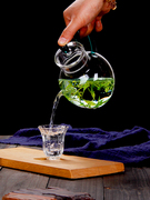 透明绿茶泡茶器玻璃仿宋手执壶带过滤泡茶壶单壶耐高温茶具煮茶壶
