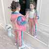 女童金丝绒套装加绒加厚儿童，冬季时髦洋气，保暖中大童运动服两件套