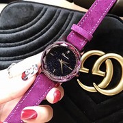 蒂米妮士手表表大气，女款水钻紫色皮，表带星空面个性时尚