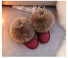 狐狸毛雪地(毛雪地，)靴女亲子款皮毛一体儿童雪地，靴防水牛皮童鞋靴子