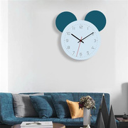 创意时钟老鼠挂钟可爱简约客厅，钟表书房时尚，儿童房卧室静音挂墙钟