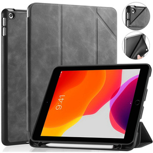 适用iPad 10.2 2019 smart case ipad7 cover pen slot笔槽保护套