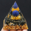 6CM天然水晶球莲花金字塔摆件树脂包裹碎石办公客厅桌面装饰礼物