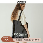coome原创设计女包大容量单肩包女时尚漆皮大包托特包小众手提包