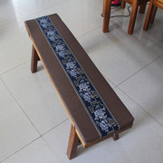 新中式长条凳坐垫舒适防滑长板凳，换鞋凳茶椅凳长，椅垫实木沙发卡座