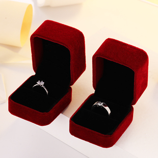 仿真假钻戒婚礼道具结婚对戒新娘情侣戒指，一对求婚仪式钻石婚戒
