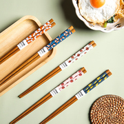 日式小清新竹木防滑防霉筷子套装家用一人一筷家庭高档8双装