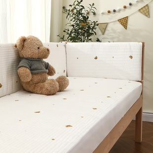定制婴儿床床围栏软包防撞宝宝，儿童拼接床围挡布环保(布，环保)a类纯棉透气