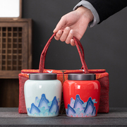 高档布包茶叶包装礼盒，通用红茶滇红花茶，包装礼袋绿茶普洱茶叶空盒